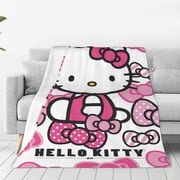 Hello Kitty Fleece Blanket Super Soft Cozy Throw Blanket 40"X30", Lightweight Fuzzy Comfy Flannel Blanket Warm Plush Throw Blankets For Couch, Sofa, Bed