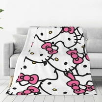 Hello Kitty Fleece Blanket Super Soft Cozy Throw Blanket 40"X30", Lightweight Fuzzy Comfy Flannel Blanket Warm Plush Throw Blankets For Couch, Sofa, Bed