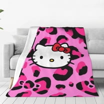 Hello Kitty Fleece Blanket Super Soft Cozy Throw Blanket 40"X30", Lightweight Fuzzy Comfy Flannel Blanket Warm Plush Throw Blankets For Couch, Sofa, Bed