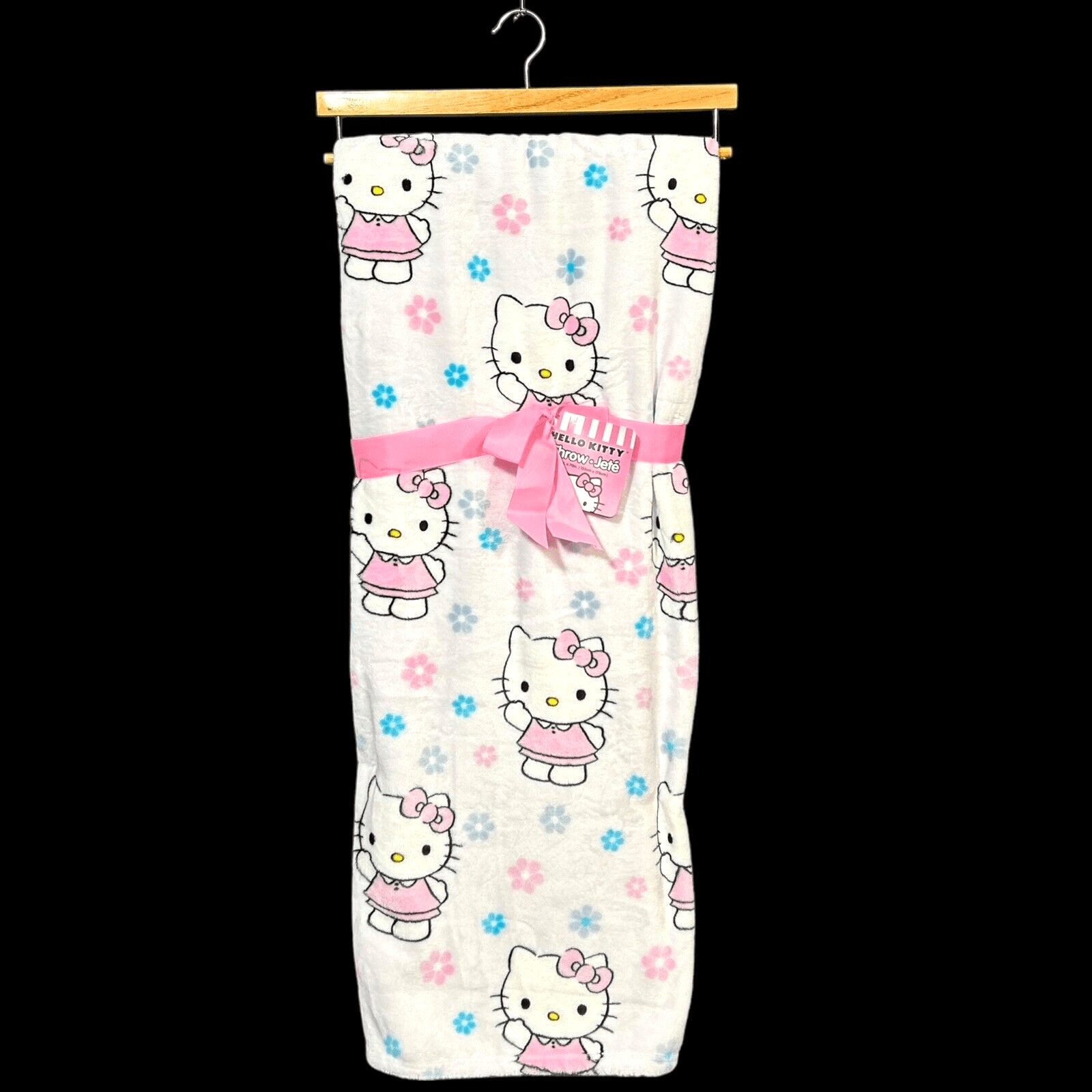Hello Kitty Flowers And Kittys Throw Pink Multi 60 X 70 in Throw Soft and Plush
