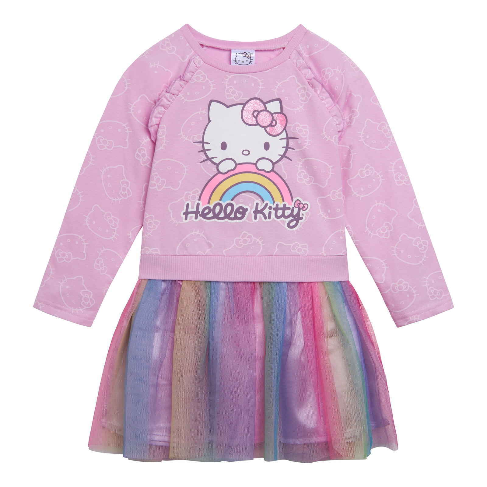Hello Kitty French Terry Dress Toddler to Big Kid - Walmart.com