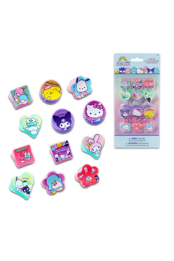 Hello Kitty & Friends 12pk Hair Claw Clips
