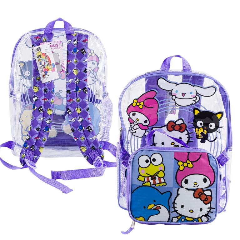 Hello Kitty & Friends 15 inches Backpack With Matching Lunch Bag Set- 99964  - Walmart.com