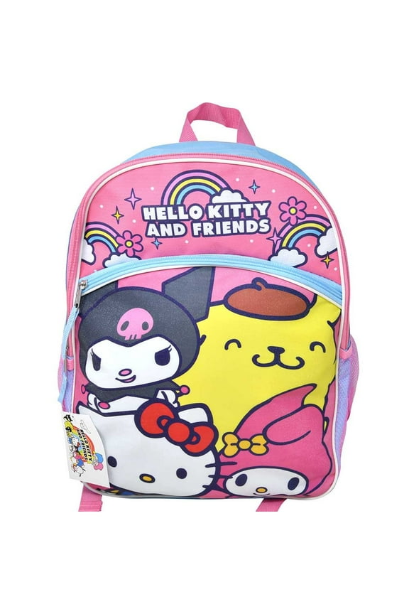 Hello Kitty & Friends 16" Backpack with 1 front pocket - Perfect for Preschool & Elementary Girls