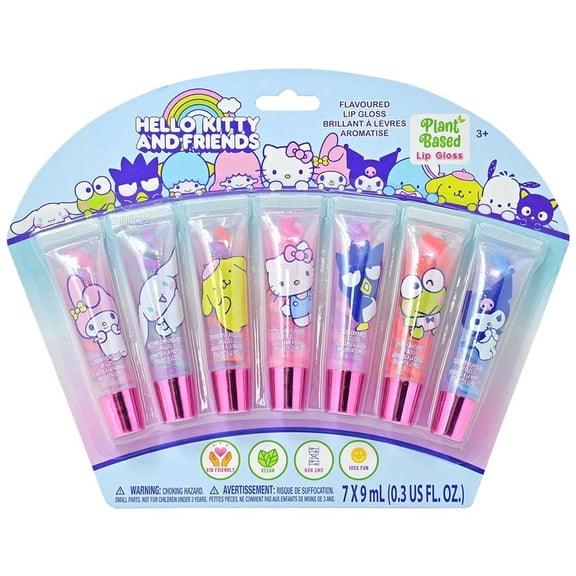 Hello Kitty & Friends 7pk Swirl Lip Gloss on Card
