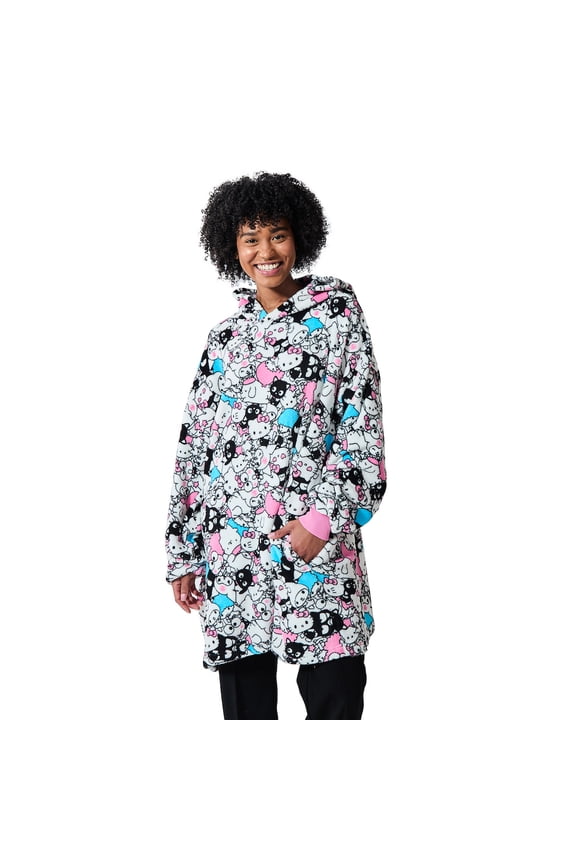 Hello Kitty & Friends All-Over Character Print Hooded Blanket-OSFA