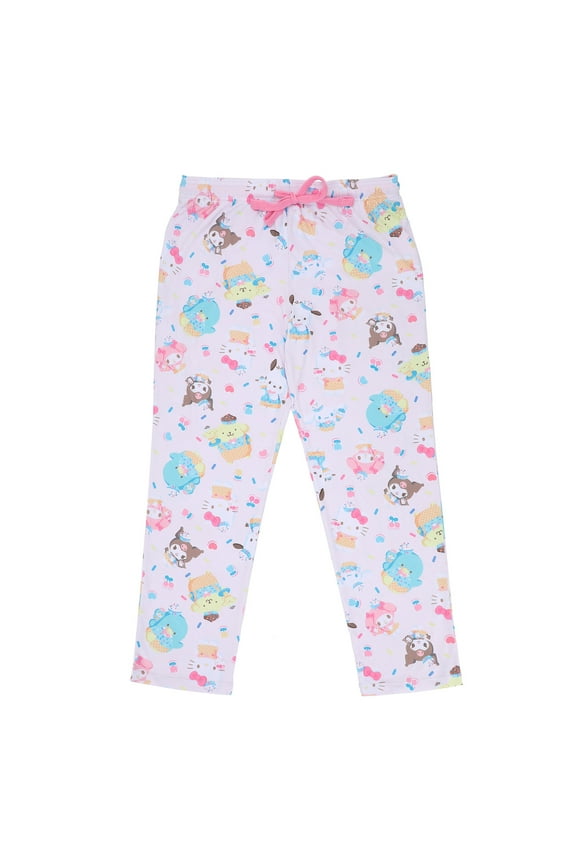 Hello Kitty & Friends All-Over Character Print Women's Cradle Pink Sleep Pajama Pants-XXL