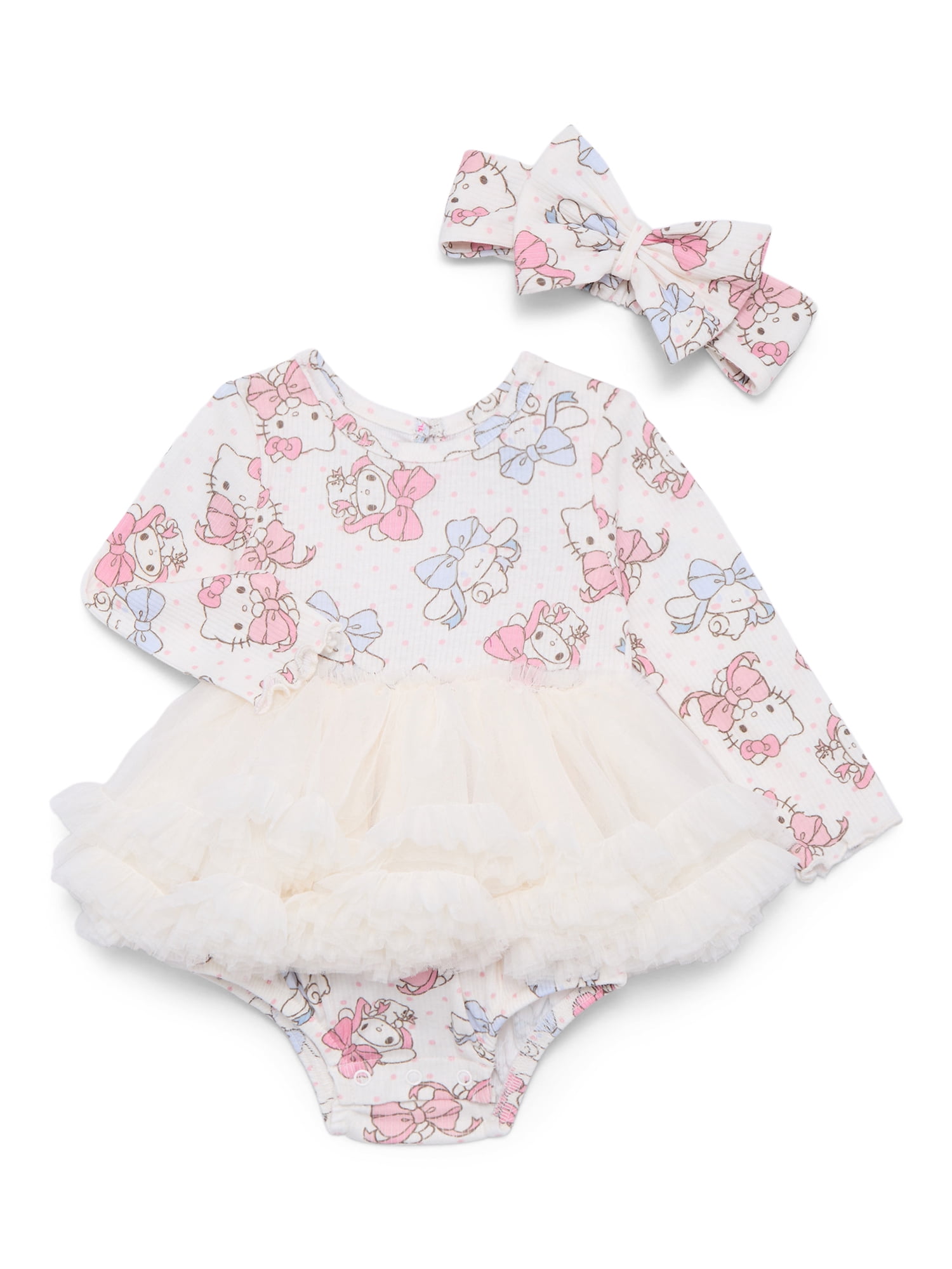 Hello Kitty and Friends Baby Girls Tutu Dress Bodysuit and Matching ...