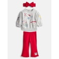 thumbnail image 1 of Hello Kitty and Friends Baby Girl's Crewneck Sweatshirt, Leggings and Headband, 3 Piece, Sizes 0/3M-24M, 1 of 4