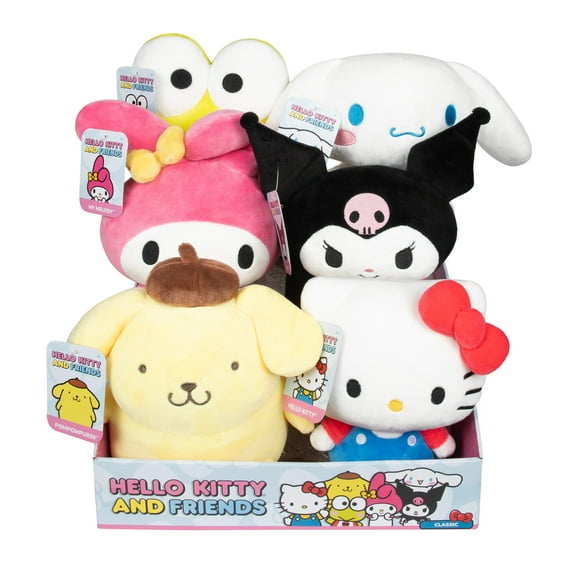 Hello Kitty & Friends Classic 8" Plush Assortment – 1 Random, Styles May Vary