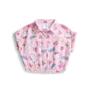 Hello Kitty & Friends Girls Printed Button Up Shirt, Sizes 4-16