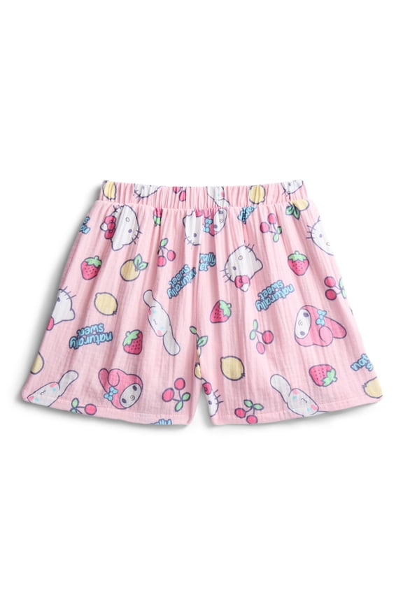 Hello Kitty & Friends Girls Printed Cotton Shorts, Sizes 4-16