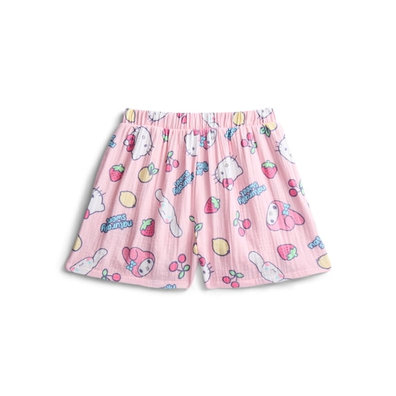Hello Kitty & Friends Girls Printed Cotton Shorts, Sizes 4-16