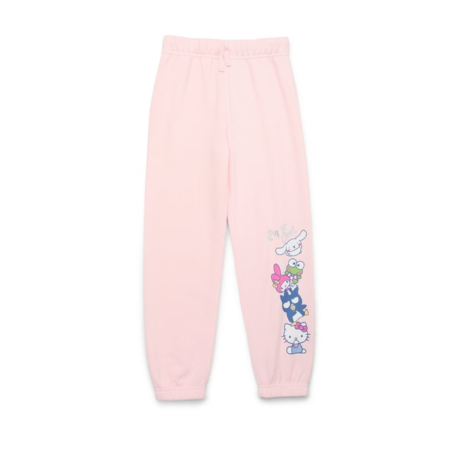 Hello Kitty and Friends Girls Graphic Jogger Sweatpants, Sizes 4-16 ...