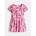 thumbnail image 1 of Hello Kitty Girls Print Skater Dress with Short Sleeves, Sizes 4-12, 1 of 3
