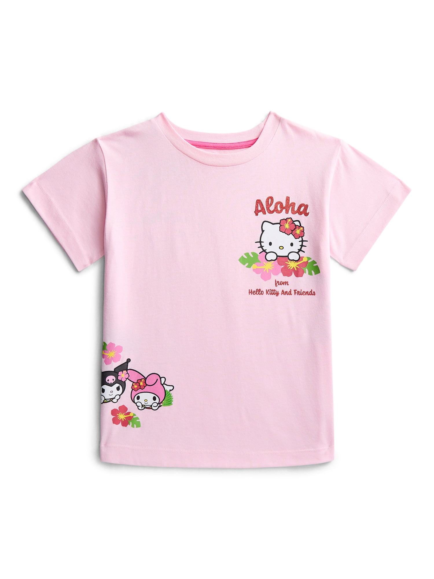 Hello Kitty and Friends Girls Graphic Tee with Short Sleeves, Sizes XS-2XL