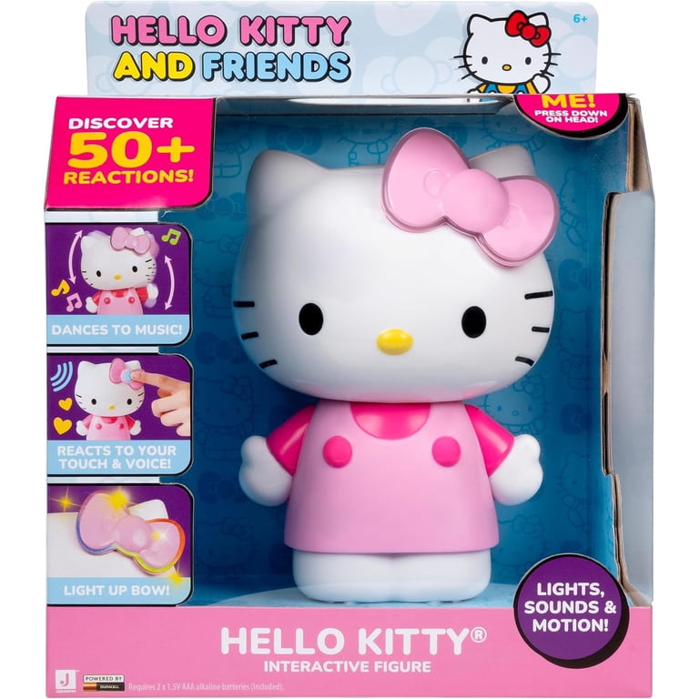 Hello Kitty 陶器フィギュア リボン付き Jazwares, Hello Kitty Interactive Figure, 5-inch, Multicolor