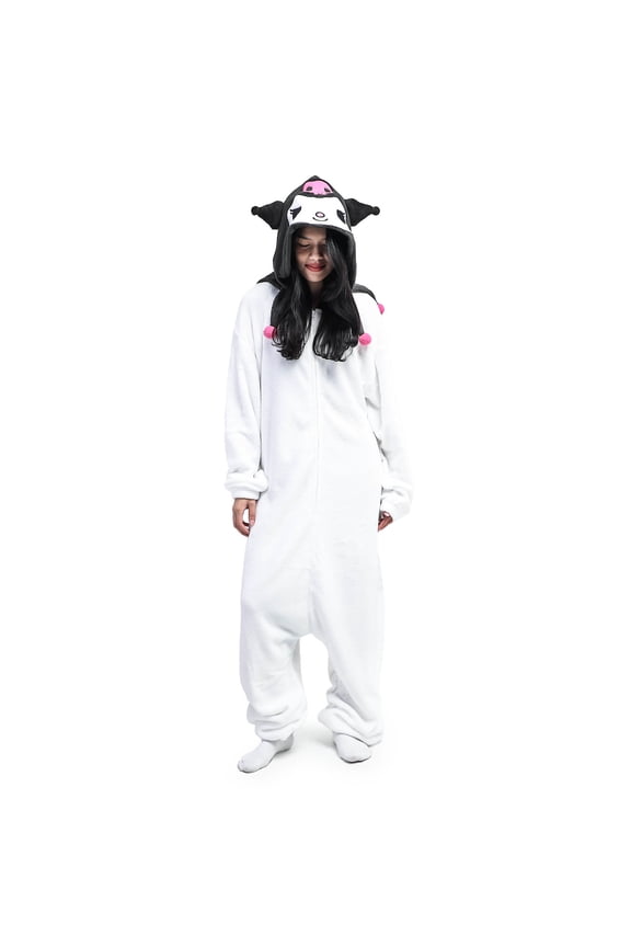 Hello Kitty Hooded Kigurumi Cosplay Onesie Costume Union Suit-Medium