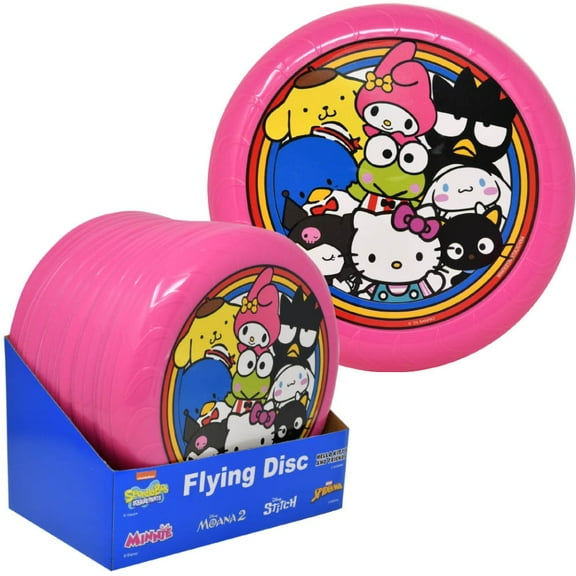 Hello Kitty & Friends Licensed 9" Flying Disc Bulk In PDQ, 1 Count, Girls