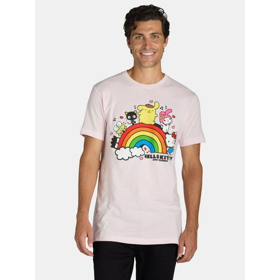 Hello Kitty & Friends Men's & Big Men's Graphic Tee Shirt, Sizes S-3XL
