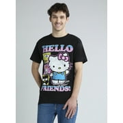 HELLOKITTYFRIENDS Hello Kitty & Friends Men's & Big Men's Graphic Tee with Short Sleeves, Sizes S-3XL