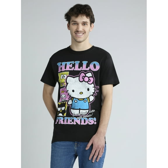 Hello Kitty & Friends Men's & Big Men's Graphic Tee with Short Sleeves, Sizes S-3XL