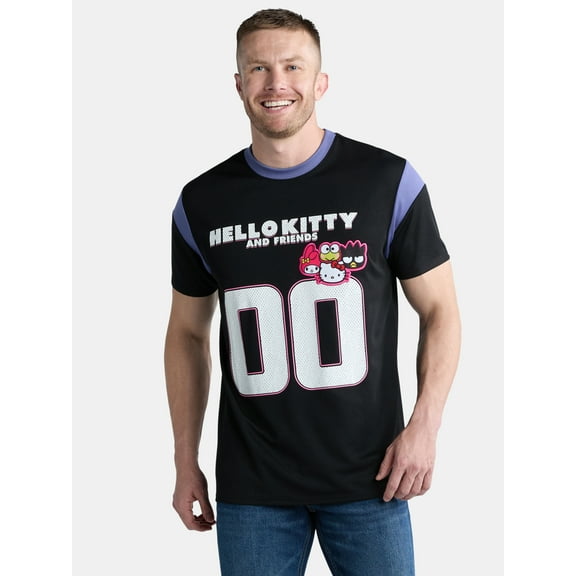 Hello Kitty & Friends Men's and Big Men's Graphic Jersey, Sizes S-3XL