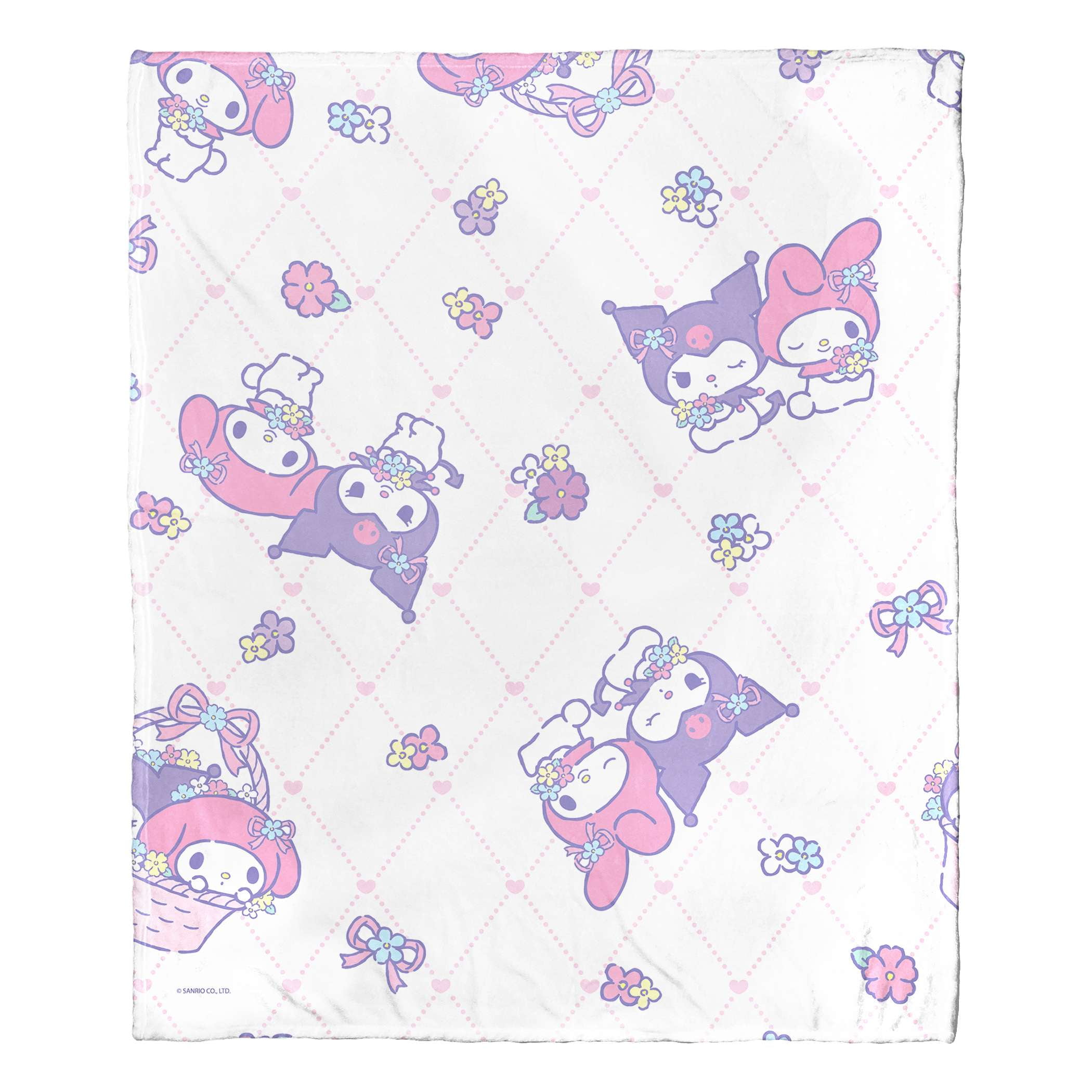 NORTHWEST Hello Kitty & My Melody Silk Touch Throw Blanket - 40x60 Inches, 100% Polyester - View #4