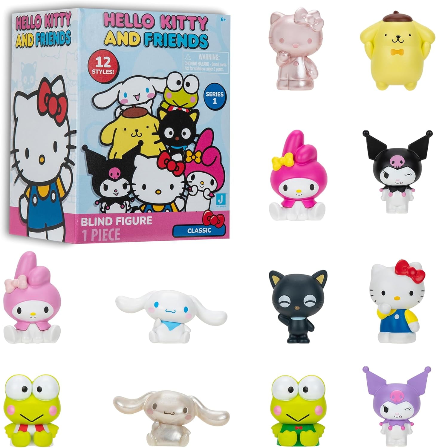 Hello Kitty and Friends Mystery Blind Box, Single - Series 1 - Collectible Sanrio Mini 2" Figure ...