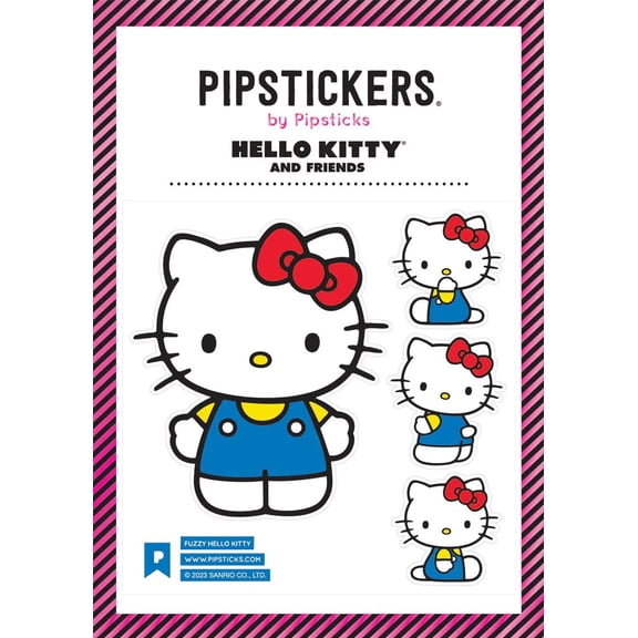 Hello Kitty & Friends Pipstickers Fuzzy Hello Kitty Sticker Set