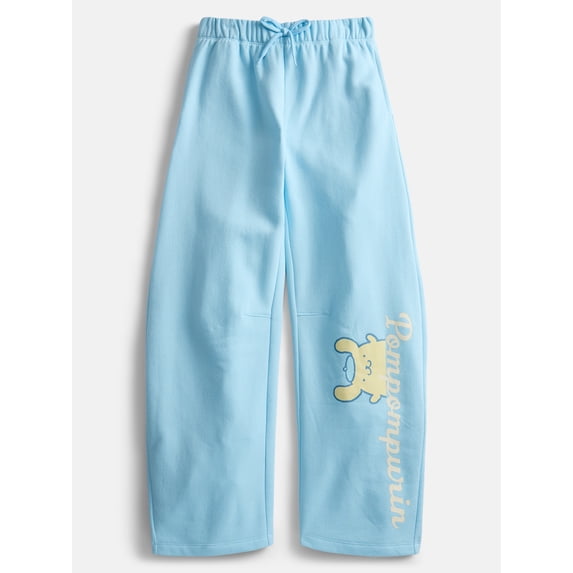 Hello Kitty and Friends Pompompurin Girl’s Fleece Barrel Pants, Sizes 4-16