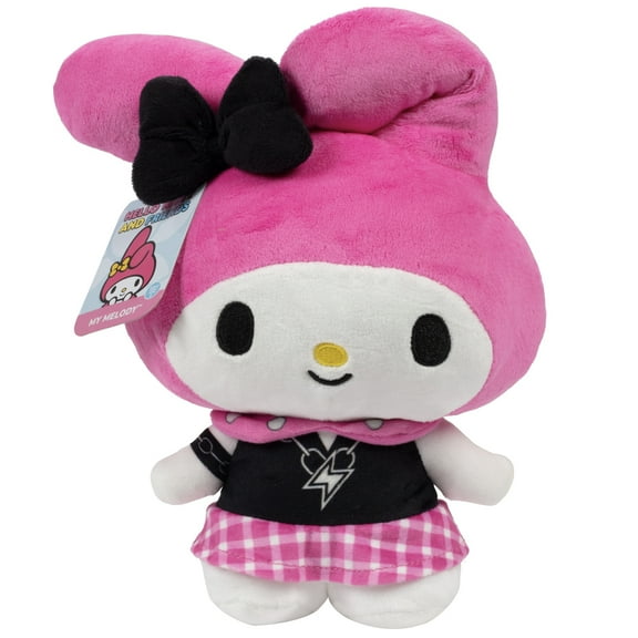 Hello Kitty and Friends Series 2, My Melody 8-inch Punks Plush - Officially Licensed Sanrio Product from Jazwares- Gift for Kids, Girls & Boys Ages 6+ - Valentines Day Gift