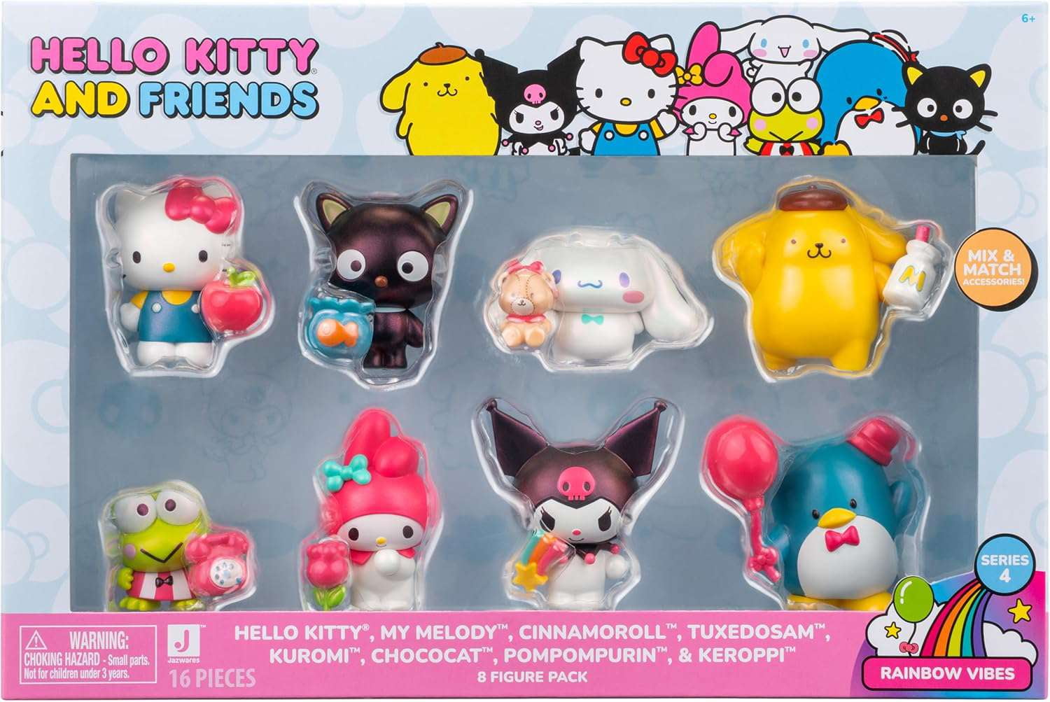 Hello Kitty & Friends Series 4 Rainbow Vibes Hello Kitty, Kuromi