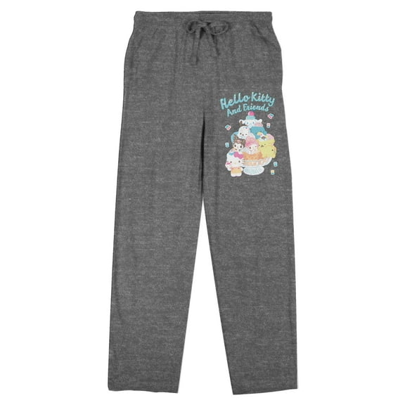 Hello Kitty & Friends Sundae Women's Heather Gray Sleep Pajama Pants