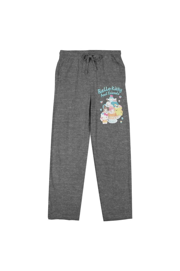 Hello Kitty & Friends Sundae Women's Heather Gray Sleep Pajama Pants