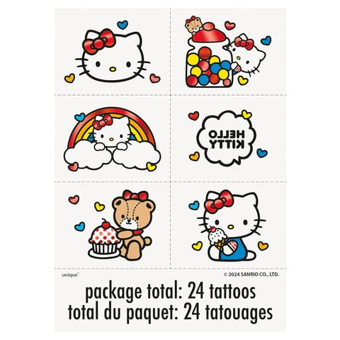 Hello Kitty & Friends Tattoos, 24ct
