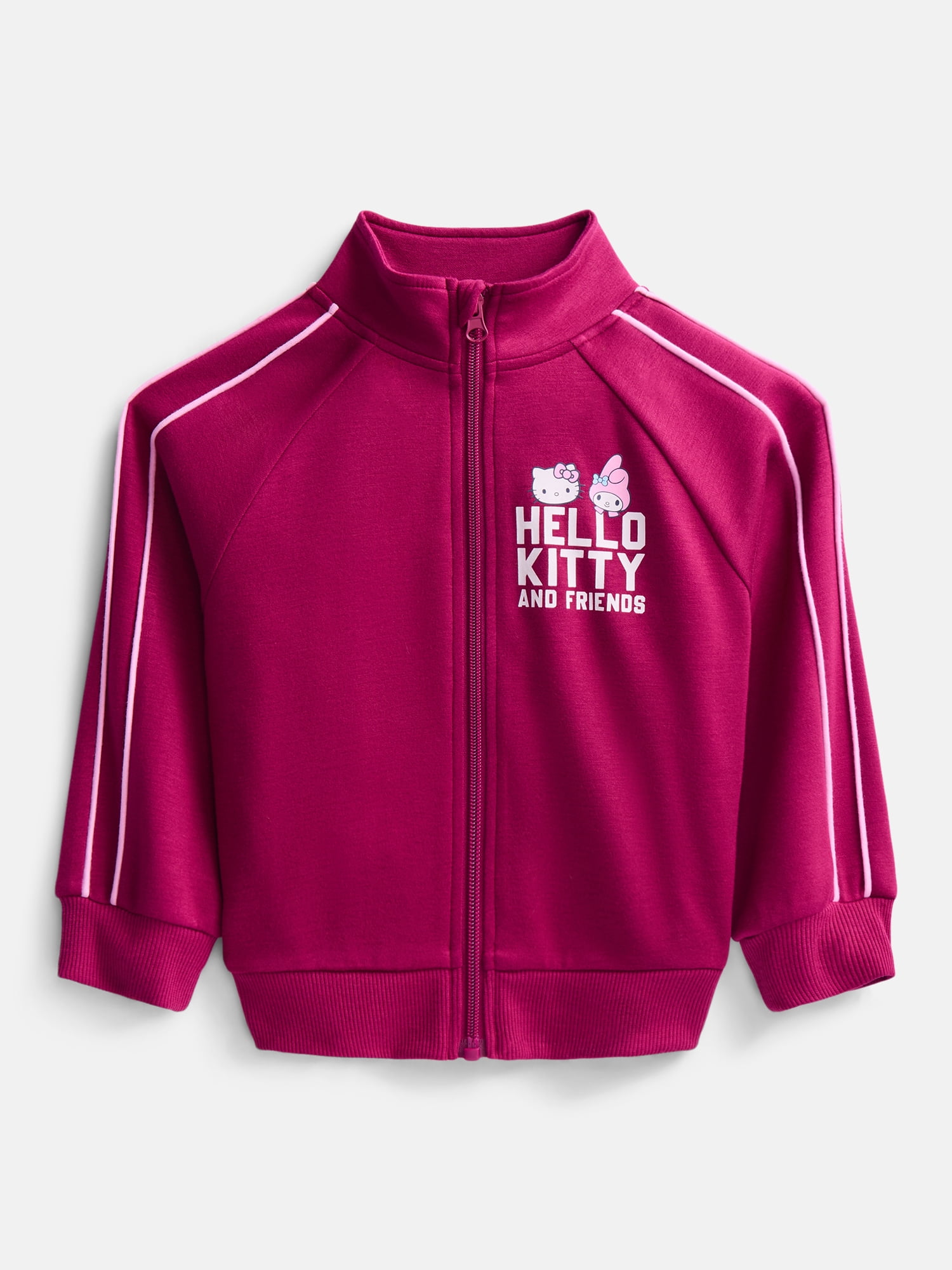 Hello Kitty Toddler Girls Full-Zip Tracksuit Jacket and Pants Set, 2 Piece, Sizes 12M-5T