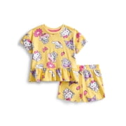 Hello Kitty and Friends Toddler Girls' Short Sleeve Graphic Tee and Matching Shorts Set, 2-Piece, Sizes 12M-5T