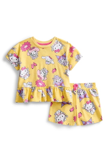 Haut Manches Longues Hello Kitty Enfant Fille - Rose - Tailles 2T, 3T, 4T - Neuf Avec étiquettes