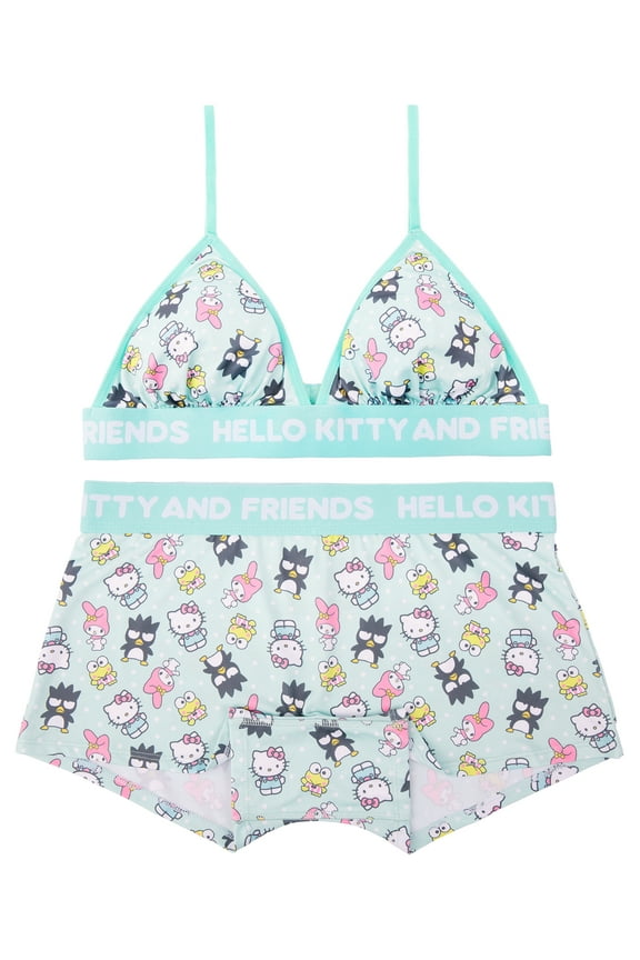 & Friends Woman's and Juniors Triangle Bra & Boyshort Underwear set, 2-Pack, Size S-XL