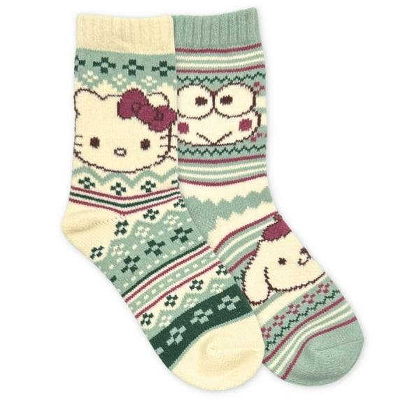Hello Kitty & Friends Women's Cozy Boot Socks, 2-Pack, Size 4-10