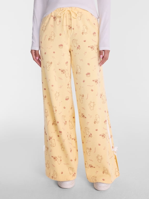 Women's Fleece Wide Leg Jogger Pants, Sizes XXS-XXL