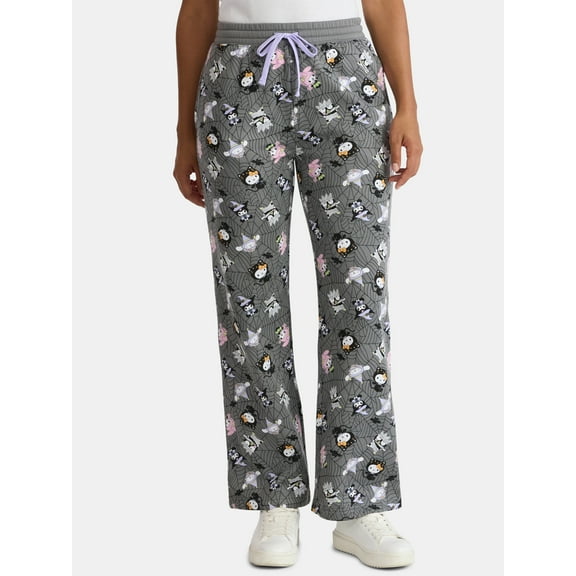 Hello Kitty and Friends Women's Halloween Print Fleece Jogger Pants, Sizes XXS-XXL