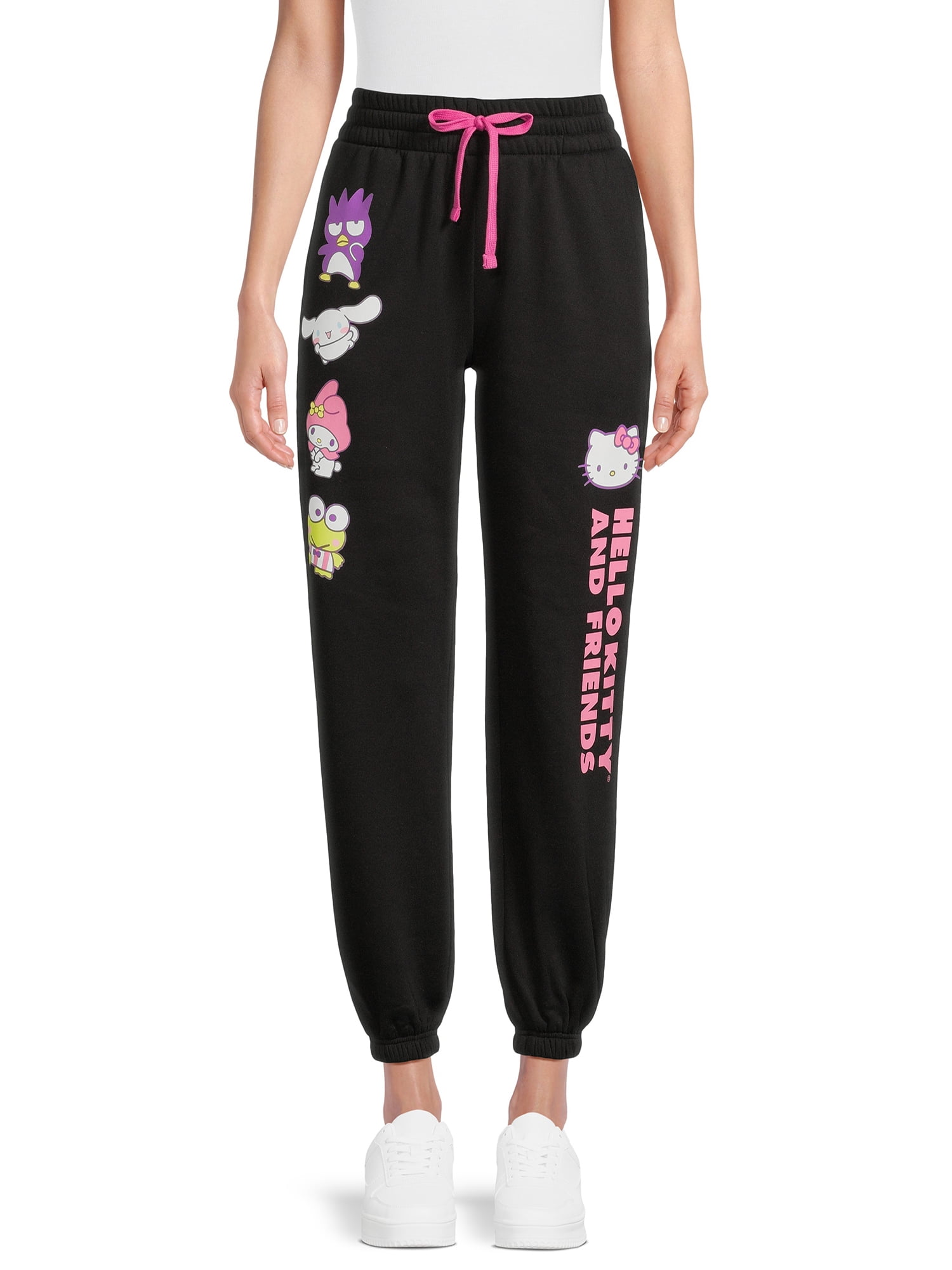 Hello Kitty Friends Women's Juniors Graphic Joggers, Sizes XS-XXXL