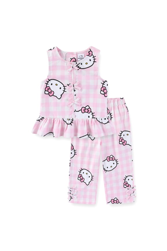 Gingham Top and Pants Set (Girls), 2 Piece Set, Sizes 4-10