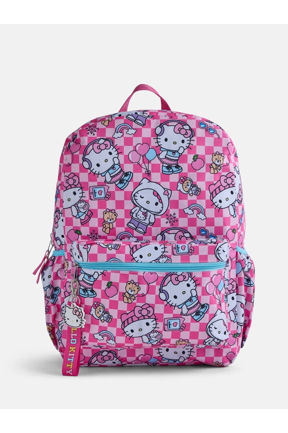 Hello Kitty Girl's 17" Fun Day Print Backpack, Pink