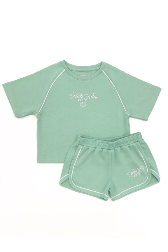 Girl’s Active Scuba Short Set, Sizes 4-12