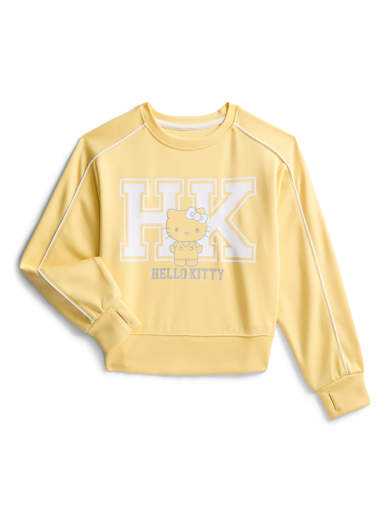 Hello Kitty Toddler & Big Girls Active Graphic Sweatshirt with Long Sleeves, Sizes 12M-12