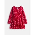 thumbnail image 1 of Hello Kitty Girls Allover Print Dress with Long Sleeves, Sizes 4-12, 1 of 3