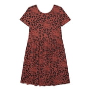 Hello Kitty Girls Allover Print Dress with Short Sleeves, Sizes 4-12